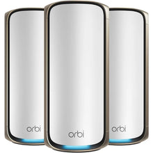 Load image into Gallery viewer, Orbi 970 Series Quad-Band WiFi 7 Mesh Network System (RBE973S), Router + 2 Satellite Extenders, Security Features, Up to 27Gbps
