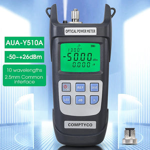 COMPTYCO AUA-Y510A/Y710A High Precision Fiber Optic Power Meter With LED Light OPM Optical Power Meter, Single Mode Fiber