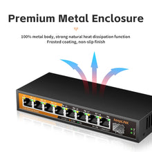 Load image into Gallery viewer, KeepLiNK 8-Port 2.5Gbps Ethernet Network with 1-10Gb SFP+ Unmanaged Plug and Play MDX/MDIX 12VDC Voltage VLAN KP-9000-9XH-X
