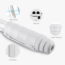 Load image into Gallery viewer, KuWFi 4G Outdoor WiFi Router 300Mbps Waterproof 4G SIM Card Router Wide Range Wireless Internet Hotspot Support 64 Users
