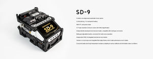 Sendun SD-9 6-Motor Auto Core Alignment Fiber Fusion Splicer 5s Fast Splicing 11s Heating VFL Power Meter Integrated Toolbox