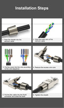Load image into Gallery viewer, ONTi RJ45 8P8C Unshield Shielded Field Connector RJ45 Termination Plug for Cat.6/6A/7 23AWG Installation Cable
