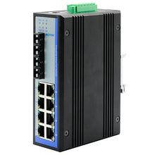 Load image into Gallery viewer, UOTEK 10*10/100/1000Mbps Ports Industrial Gigabit Managed Ethernet Switch Layer 2 Protocols Din-rail Switch UT-62010G-8GT2GSC-MNF

