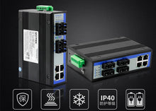 Load image into Gallery viewer, UOTEK 4 Ports 10/100M RJ45 2 Layer Unmanaged Industrial Ethernet Switch 4 Fiber SC DIN-Rail UT-60008F-4T4SC-MNF
