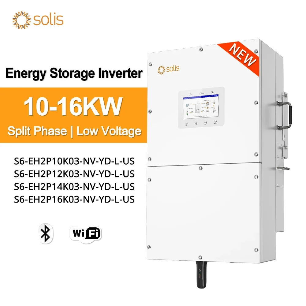 Solis S6-EH2P(10-16)K03-NV-YD-L-US 16KW Hybrid Solar Inverter 51.2V 280ah 314ah Lifepo4 Battery Intelligent redundant fan-cooling