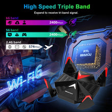 Load image into Gallery viewer, Newfast WiFi6 USB 3.0 Adapter AX5400 6G/5G/2G High Gain Antennas for PC Cle Network Card Receiver Extension Cable
