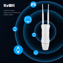 Load image into Gallery viewer, KuWFi 4G Outdoor WiFi Router 300Mbps Waterproof 4G SIM Card Router Wide Range Wireless Internet Hotspot Support 64 Users
