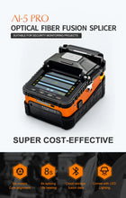 Load image into Gallery viewer, AI-5 Signal Fire Automatic Single-mode &amp; Multi-mode FTTH Splicing Machine Optical Fiber Fusion Splicer Six motors Auto focus

