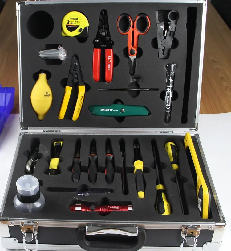 Optical Fiber Construction   Tool Kit Fiber Fusion Tools Optical Cable Construction Kit, Installation Tool Kit, HRO- 25