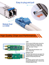 Load image into Gallery viewer, 10Gb SFP Module Multimode 10GBASE-SR 850nm Dual LC Compatible with Ubiquiti/Mikrotik/Cisco SFP-10G-SR Fiber Optical Transceiver

