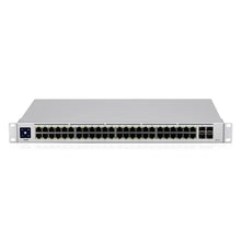Load image into Gallery viewer, UBIQUITI USW-48-POE Enterprise Switch with 48 PoE Ports, 195W PoE Availability 48-Port Layer 2 PoE Switch With A Silent Fanless Cooling System
