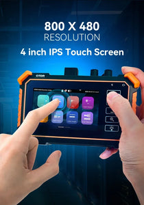 Tahlitech Mini OTDR Optic Otdr Optical Reflector Tester 1310/1550nm 26/24dB Optical Reflectometer Touch Screen OPM VFL