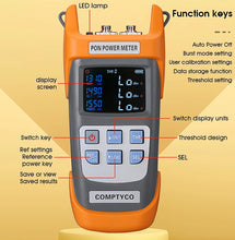 Load image into Gallery viewer, COMPTYCO AUA-330A/U Handheld Fiber Optical PON Power Meter FTTX/ONT/OLT 1310/1490/1550nm APC/UPC Optical Communication instrument
