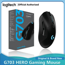 Load image into Gallery viewer, Logitech G703 HERO Sensor Gaming Mouse With 25600DPI Lightspeed Wireless Mice POWERPLAY Compatible for Windows Mac OS Chrome OS
