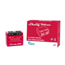 Load image into Gallery viewer, Shelly Smart Mini Wi-Fi Relay With Power Metering, 1 Channel, 8A
