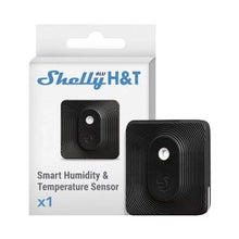 Load image into Gallery viewer, Shelly Blu H&amp;T (Black) WiFi Smart Humidity And Temperature Sensor, Bluetooth-operated, IP54 Protection level, Long-lasting battery, Free data history
