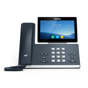 Yealink T58W Smart Business Phone with Wireless Handset, 7" 1024 x 600 pixel capacitive adjustable screen, 2× Ethernet ports 10/100/1000 PoE support