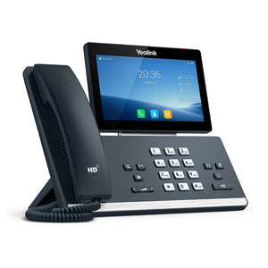 Yealink T58W Smart Business Phone with Wireless Handset, 7" 1024 x 600 pixel capacitive adjustable screen, 2× Ethernet ports 10/100/1000 PoE support