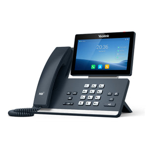 Yealink T58W Smart Business Phone with Wireless Handset, 7" 1024 x 600 pixel capacitive adjustable screen, 2× Ethernet ports 10/100/1000 PoE support