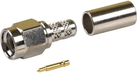 SMA (Male) Connector for ARF195 Cable, For ARF195 Cable, Less than 0.2dB Loss, SMA Male Crimp Connector, Cabling & Cabinets, Coax Cable & Connectors