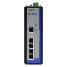 Load image into Gallery viewer, UOTEK Industrial 1000M 4 Ports Unmanaged Ethernet POE Switch Gigabit Optical Fiber SEP SC Interface DIN-Rail UT-6405G-POE
