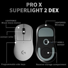 Load image into Gallery viewer, Logitech (G) PRO X SUPERLIGHT 2 DEX Wireless Gaming Mouse GPW4 Hawkeye Programmable Side Keys Bluetooth gaming mouse
