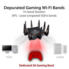 Load image into Gallery viewer, ASUS GT-AX11000 Tri-band Wi-Fi Gaming Router Worlds first 10 Gigabit with quad-core processor 2.5G gaming port DFS
