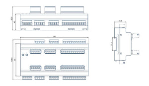 Acrel DC multi-channel data center meter AMC16Z-KD monitor 24 circuits passive switch state