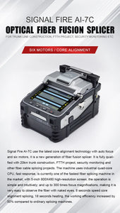 Signal Fire Ai-9 Ai-10A Ai-6C Fiber Fusion Splicer Cable Splicing Machine Fibre Optic Tools Optical Equipment for Fiber Optics