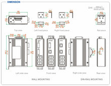 Load image into Gallery viewer, UOTEK 4 Ports 10/100M RJ45 2 Layer Unmanaged Industrial Ethernet Switch 4 Fiber SC DIN-Rail UT-60008F-4T4SC-MNF
