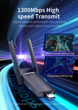 Load image into Gallery viewer, COMFAST Drive Free Gigabit Adapter 2.4G 5G Dual Band Network Card Support WPA3 MU-MIMO Wireless Dongle for Win 7/8/10/11
