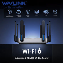Load image into Gallery viewer, WAVLINK Dual-Band Wireless Router 6000Mbps 5GHz 2.4GHz WiFi 6 Gigabit Router 8x5dBi Antennas Beamforming 2500Mbps WAN/LAN
