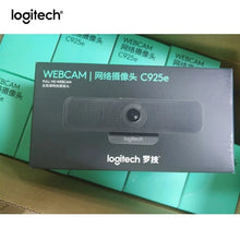 Load image into Gallery viewer, Logitech C925e 1080p Webcam Autofocus USB Cam with HD Video and Built-In Stereo Microphones Professional Wide Angle Cam
