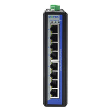 Load image into Gallery viewer, UOTEK 100M 8 Ports DIN-rail 2L Unmanaged Industrial Ethernet Network Switch, Auto 10/100Mbps, 8x 10/100BaseT (X), 12-48 VDC, UT-6408W
