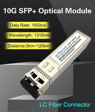 Load image into Gallery viewer, SFP 10Gb 2km,10km,20km Transceiver Module 10GBASE-LR 1310nm LC SMF For Cisco,Mikrotik,TP-Link,D-Link 10Gigabit Ethernet Switch
