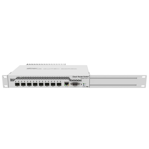 Mikrotik CRS309-1G-8S+IN Desktop Switch 1xGbE port + 8x SFP+10Gbps ports, switching capacity 162 Gbps, dual-core 800MHz CPU, 512MB