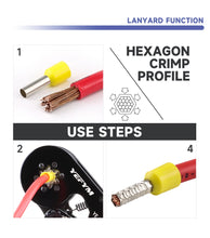 Load image into Gallery viewer, Crimping Pliers Set Toolkit Ferrule Pin Terminal Connectors Mini Adjustable Ratchet Electricians Hexagonal Toolbox Kit YE 10-6
