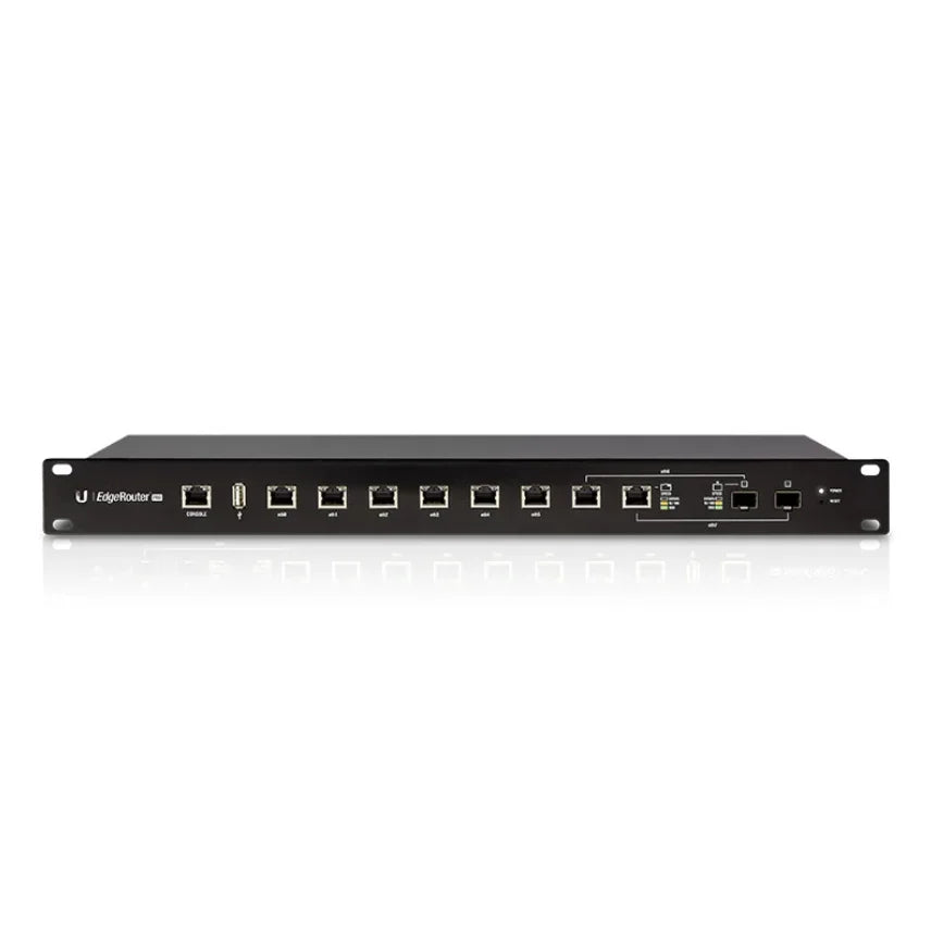UBNT EdgeMAX EdgeRouter Pro ERPRO-8 8-port Gigabit SFP multi-service router NAT firewall, Dual 1GHz, MIPS64, 2GB DRAM, 4GB FLASH