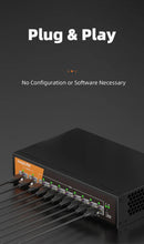 Load image into Gallery viewer, KeepLiNK 10-Port Gigabit Switch with 8-PoE and 2-RJ45 for Uplink Unmanaged Plug and Play
