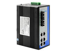 Load image into Gallery viewer, UOTEK 8 Port Network Managed Industrial Fast Ethernet Switch Custom DIN-rail 2 Fibers 100M Single Mode RJ45 Port UT-62208F-6T2SC-MNF
