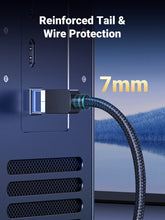 Load image into Gallery viewer, UGREEN CAT8 Ethernet Cable High Speed Braided 40Gbps 2000Mhz Network LAN Cord RJ45 Shielded for Router PC PS5 Modem Xbox
