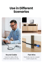 Load image into Gallery viewer, UGREEN CAT8 Ethernet Cable High Speed Braided 40Gbps 2000Mhz Network LAN Cord RJ45 Shielded for Router PC PS5 Modem Xbox
