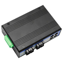 Load image into Gallery viewer, UOTEK 4 Ports 10/100M RJ45 2 Layer Unmanaged Industrial Ethernet Switch 4 Fiber SC DIN-Rail UT-60008F-4T4SC-MNF
