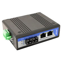 Load image into Gallery viewer, UOTEK 10/100M 2 Ethernet Ports 1 Optic Fiber Port Switch Industrial Grade HIgh Quality Fiber Optic Transceiver IP40 DC12/24/48V UT-2602
