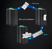 Load image into Gallery viewer, UOTEK 8 Ports 10/100/1000M RJ45 2 Layer Unmanaged Industrial Ethernet Switch DIN-Rail 2 Fiber SFP SC UT-60010G
