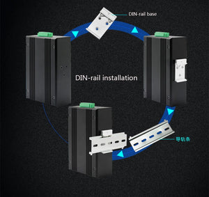 UOTEK 8 Ports 10/100/1000M RJ45 2 Layer Unmanaged Industrial Ethernet Switch DIN-Rail 2 Fiber SFP SC UT-60010G