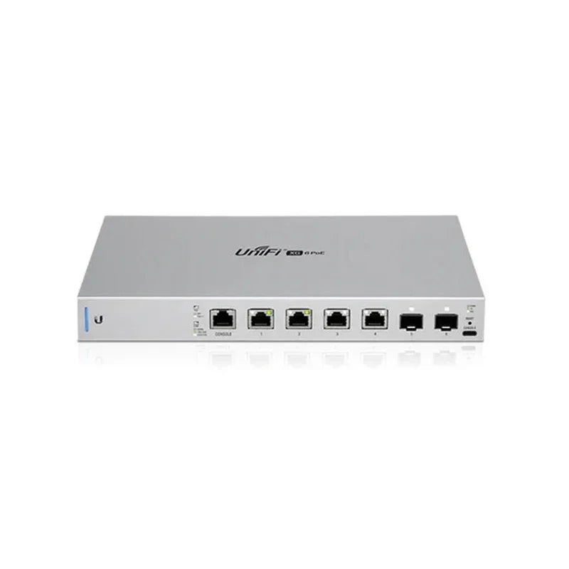 Ubiquiti US-XG-6POE 10 Gbit Ethernet PoE Switch 170W, with SFP+ (Gen1), 4x1/2.5/5/10 GbE PoE++ ports, 2x10G SFP+ ports, Layer 3 switching, 2xDC