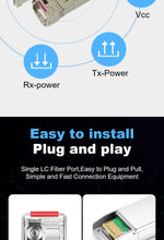 Load image into Gallery viewer, SFP 10Gb BiDi LC WDM Module 10km/20km/40km~100km Tx1270/Rx1330nm SFP+ Transceiver Compatible with Cisco/Miktotik Switch
