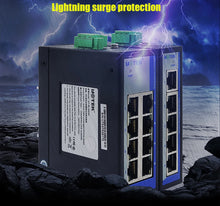 Load image into Gallery viewer, UOTEK Industrial Grade 100M 5 8 Ports Network Unmanaged Ethernet Switch Full Half Duplex DIN-rail -40℃ to 85℃ UT-60-DSA5T DSA8T
