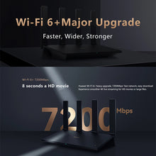 Load image into Gallery viewer, Huawei WiFi AX6 Dual Band WiFi 6+ Router, 7200 Mbps, 4k QAM, 8 Channel Signal, 2.4G and 5G, Wireless / Wired, Wi-Fi 802.11g, QoS
